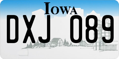 IA license plate DXJ089
