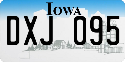 IA license plate DXJ095