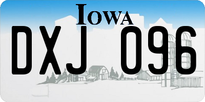 IA license plate DXJ096