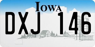 IA license plate DXJ146