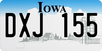 IA license plate DXJ155