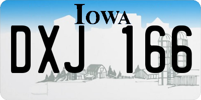 IA license plate DXJ166