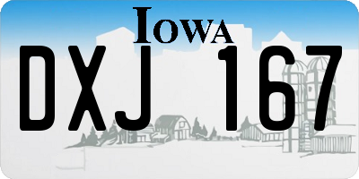 IA license plate DXJ167
