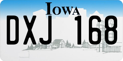 IA license plate DXJ168