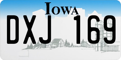 IA license plate DXJ169