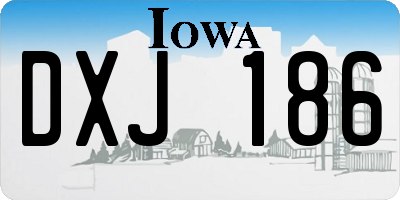 IA license plate DXJ186