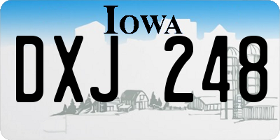 IA license plate DXJ248