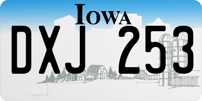 IA license plate DXJ253