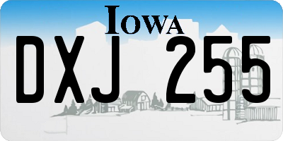 IA license plate DXJ255