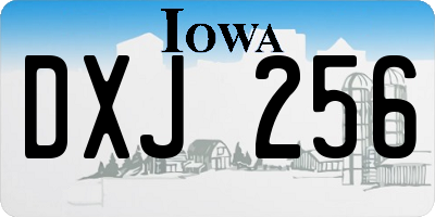 IA license plate DXJ256