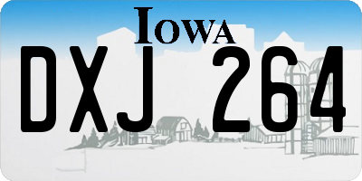 IA license plate DXJ264