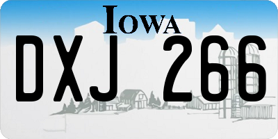 IA license plate DXJ266
