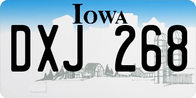 IA license plate DXJ268