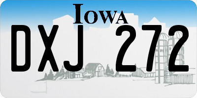 IA license plate DXJ272