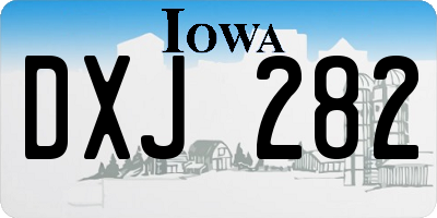 IA license plate DXJ282