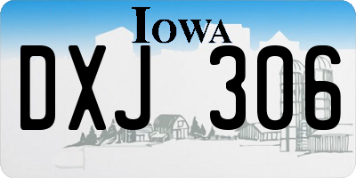 IA license plate DXJ306