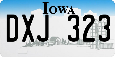 IA license plate DXJ323