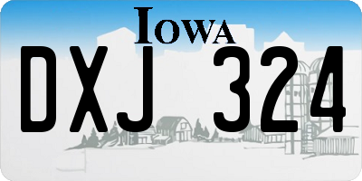 IA license plate DXJ324