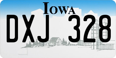 IA license plate DXJ328