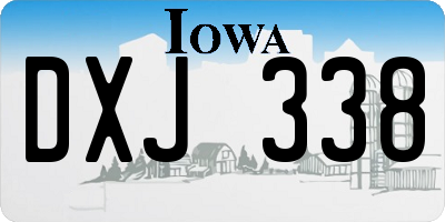 IA license plate DXJ338