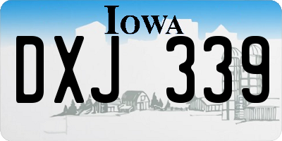 IA license plate DXJ339