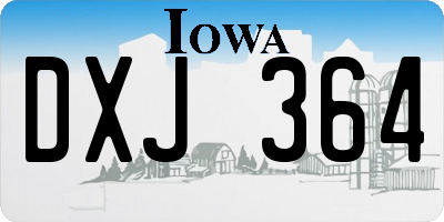 IA license plate DXJ364