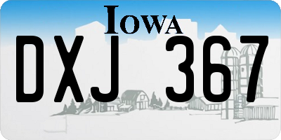 IA license plate DXJ367