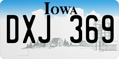 IA license plate DXJ369