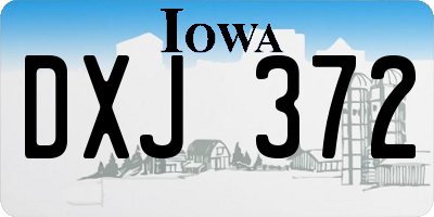 IA license plate DXJ372