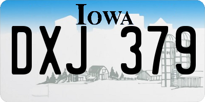 IA license plate DXJ379