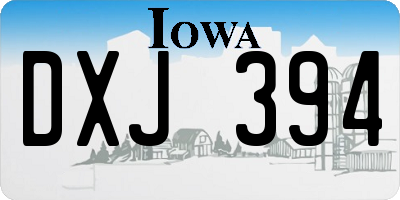IA license plate DXJ394