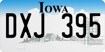 IA license plate DXJ395