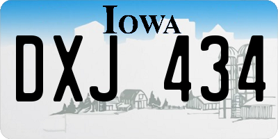 IA license plate DXJ434