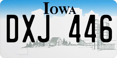 IA license plate DXJ446