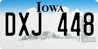 IA license plate DXJ448