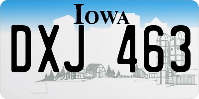 IA license plate DXJ463
