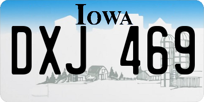 IA license plate DXJ469