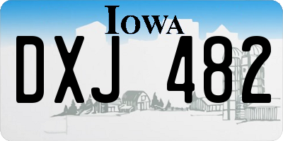 IA license plate DXJ482