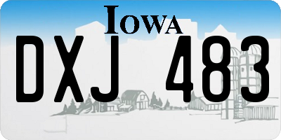 IA license plate DXJ483