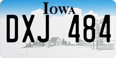 IA license plate DXJ484