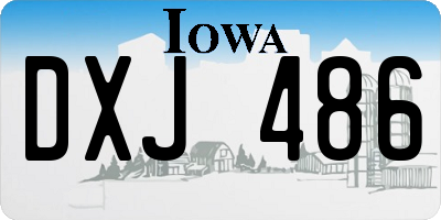 IA license plate DXJ486