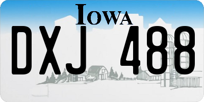 IA license plate DXJ488