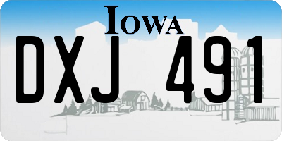 IA license plate DXJ491