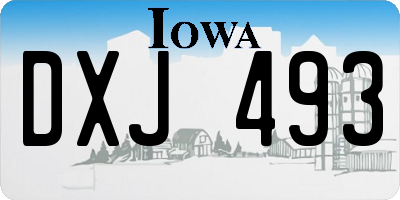 IA license plate DXJ493