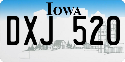 IA license plate DXJ520