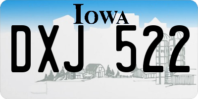 IA license plate DXJ522