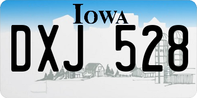 IA license plate DXJ528