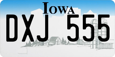 IA license plate DXJ555