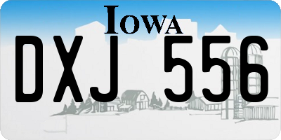 IA license plate DXJ556