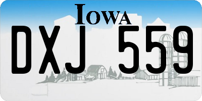 IA license plate DXJ559